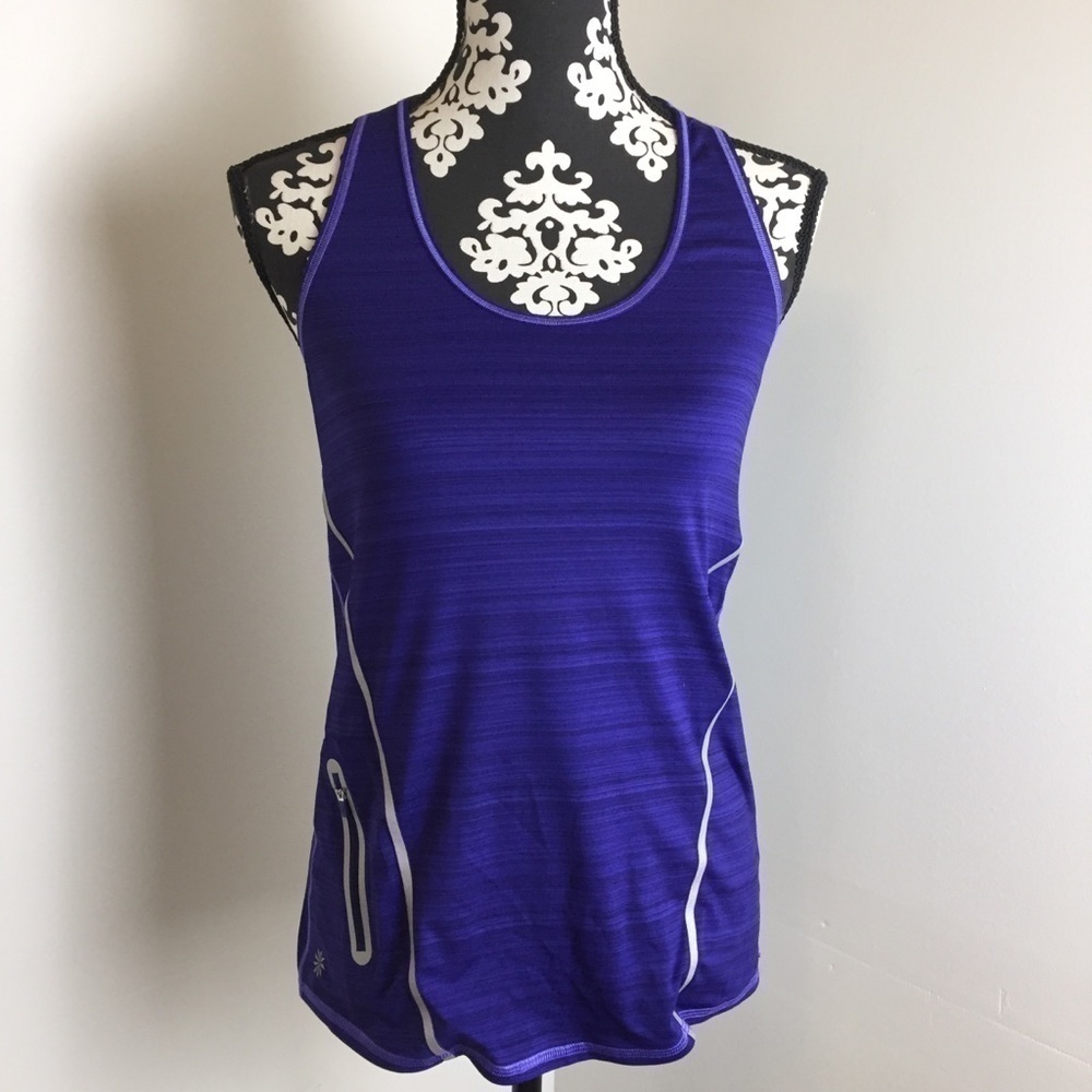 Athleta Zinger Tank Purple & Silver Size XS